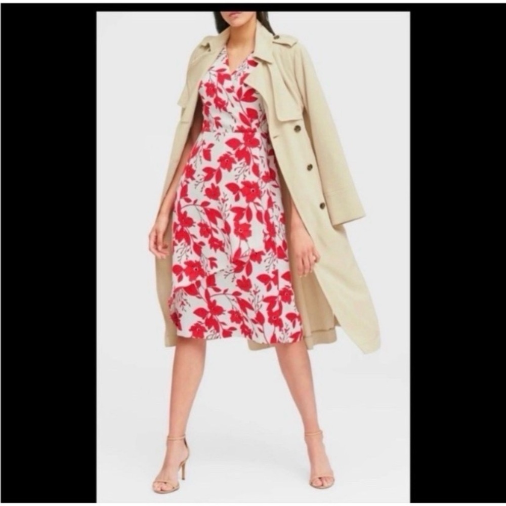 BANANA REPUBLIC White Floral Midi Dress - Picture 3 of 10